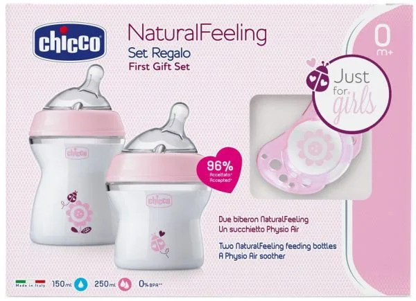 Set cadou pentru nou-nascuti Chicco Natural Feeling Girl (0+ luni)