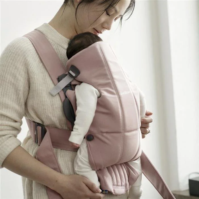 Анатомический мультифункциональный рюкзак-кенгуру BabyBjorn Mini Dusty Pink, хлопок