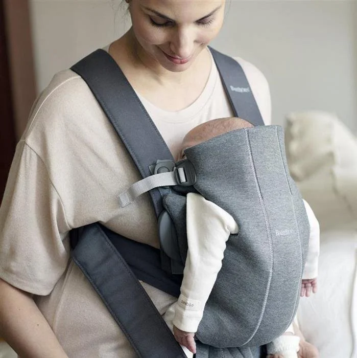 Анатомический мультифункциональный рюкзак-кенгуру BabyBjorn Mini Dark Grey, 3D Jersey