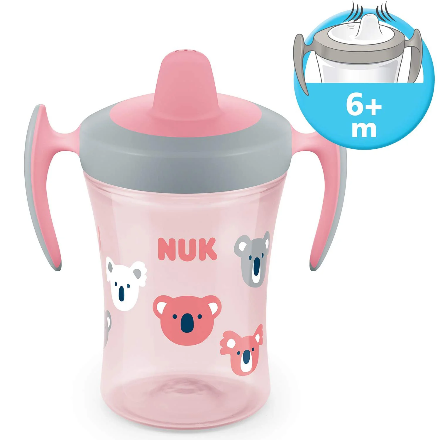 Canuta NUK Trainer Cup cu nasuc moale si manere (6+ luni), 230 ml