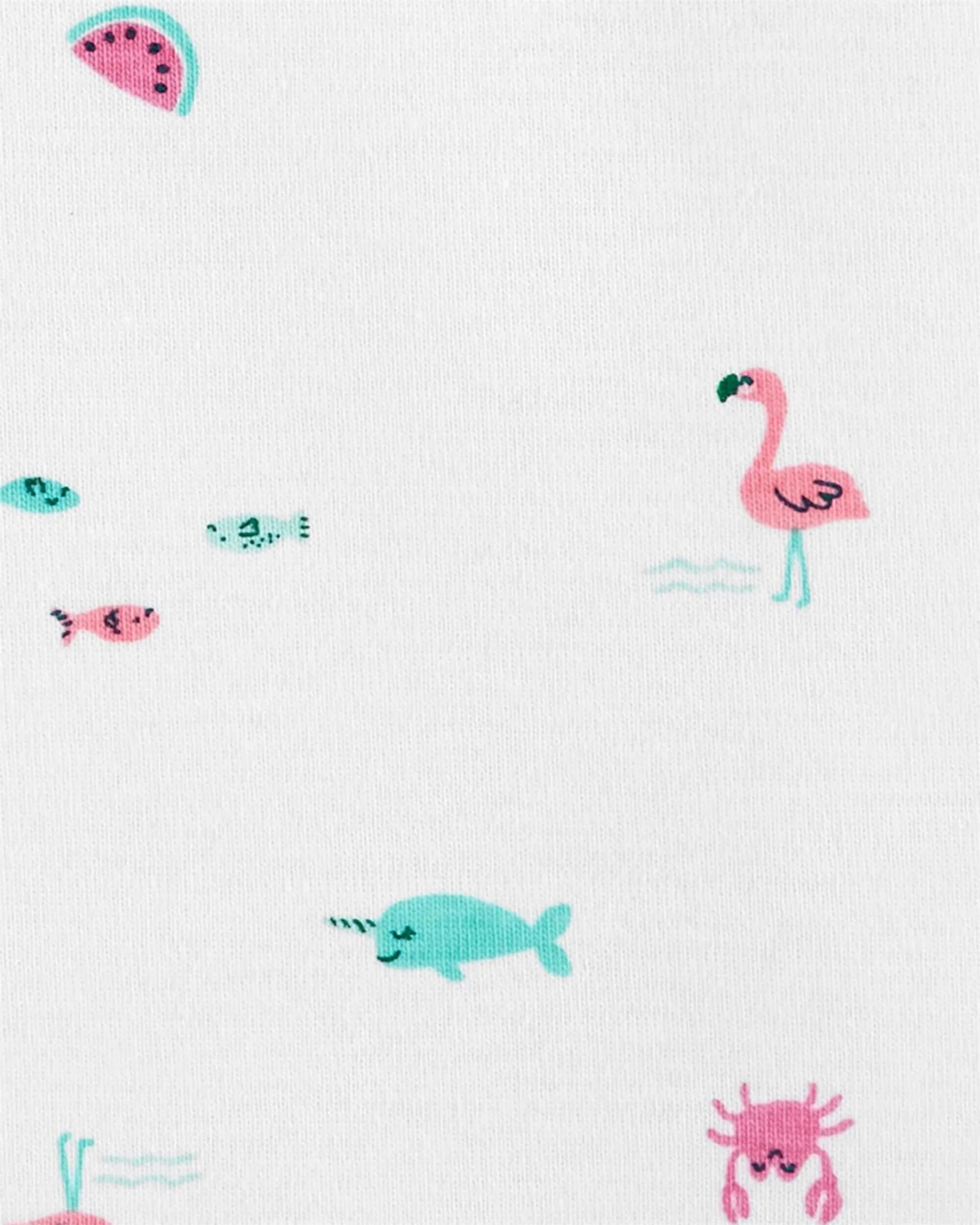 Carter's Set 3 piese Flamingo - body, tricou si pantaloni