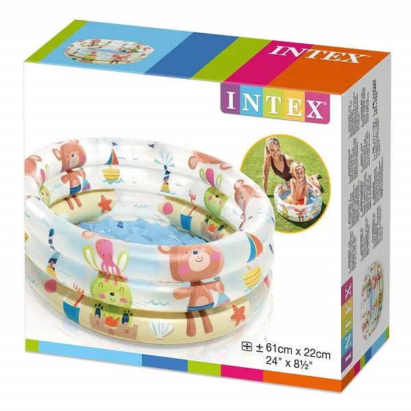 Детский бассейн с надувным дном Intex 61x22