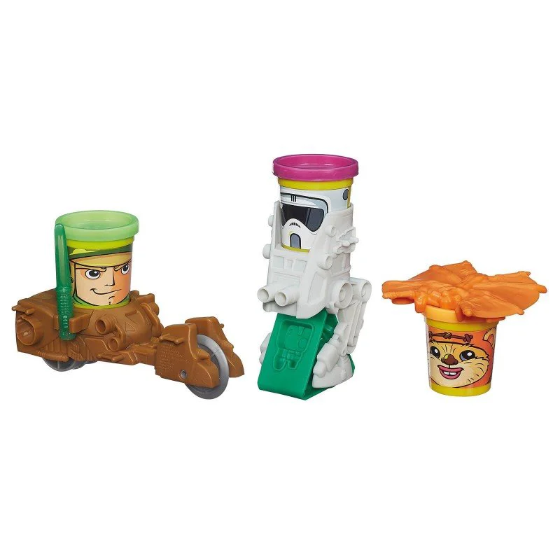 Set plastilina Star Wars Hasbro Play-Doh, 3 cutii si accesorii, sortiment