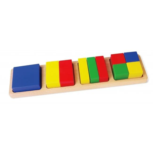 Set de joc educativ din lem Viga Toys Maths Blocks