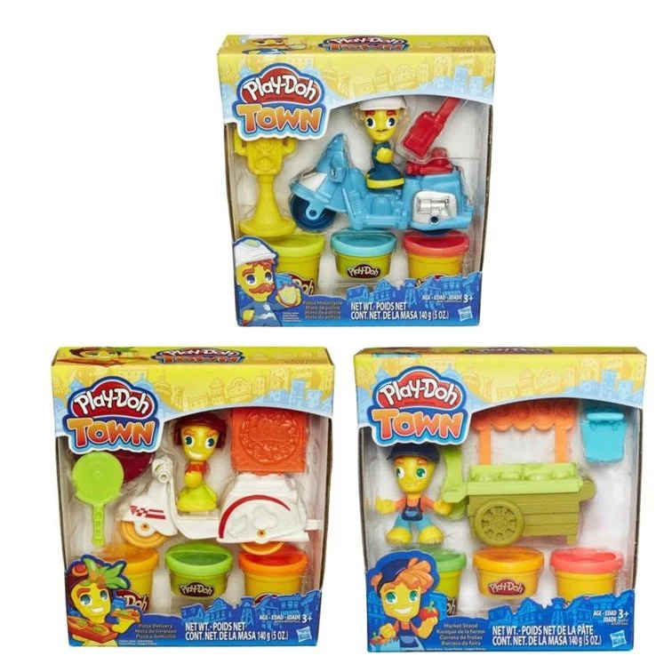 Набор пластилина Транспортные средства Hasbro Play-Doh, 3 коробок и аксессуары, ассортимент