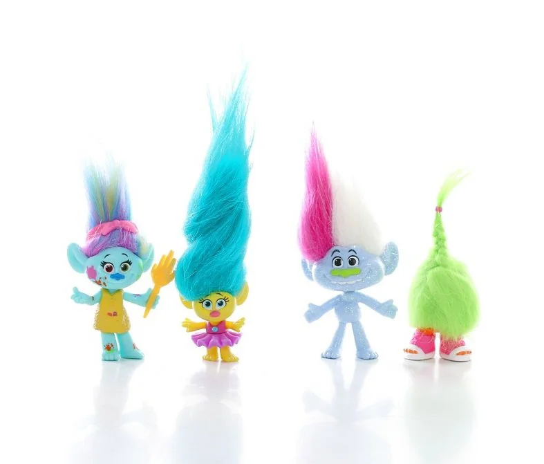 Набор 4 фигурок и аксессуары Trolls Dream Works Hasbro, 10 см, ассортимент