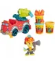 Набор пластилина Пожарная машина Hasbro Play-Doh Town, 3 коробок и аксессуары