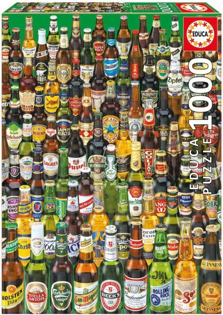 Пазл Educa Коллекция бутылок пива, 1000 элементов