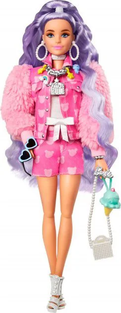 Papusa Barbie Extra cu par violet