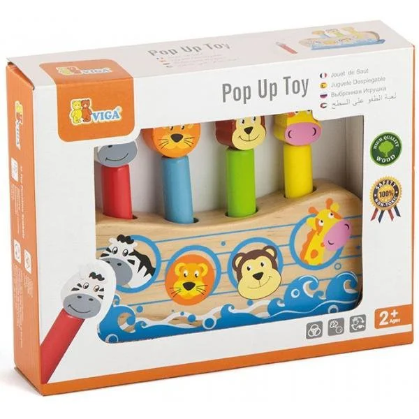 Set de joc din lemn Viga Toys Pop Up Noah's Ark