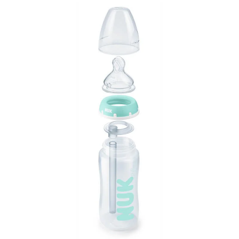 Biberon anticolic din plastic NUK First Choice No Air cu tetina din silicon (0-6 luni), 300 ml