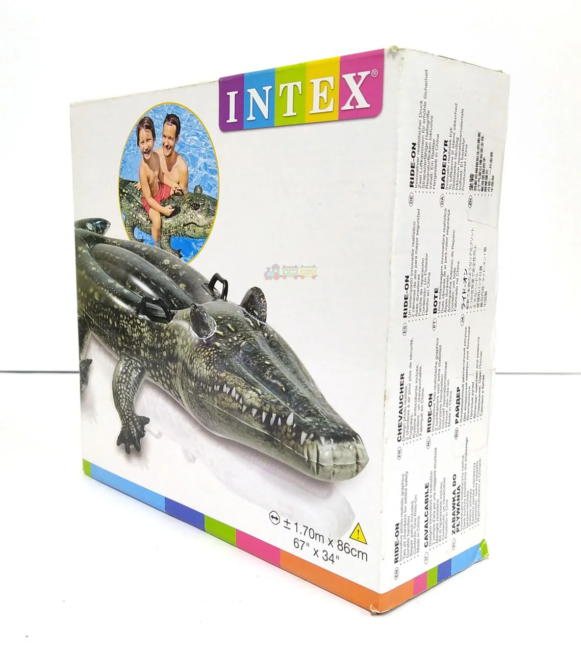 Надувной плoтик Intex Крокодил, 170x86 см