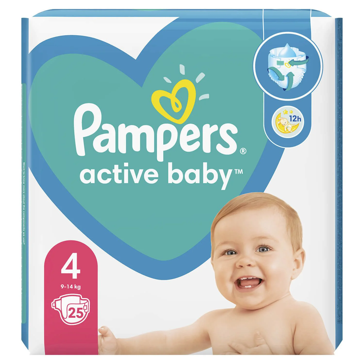 Scutece Pampers Active Baby 4 Maxi (9-14 kg), 25 buc.