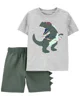 Carter's Комплект 2 в 1 Динозавр - футболка и шортики