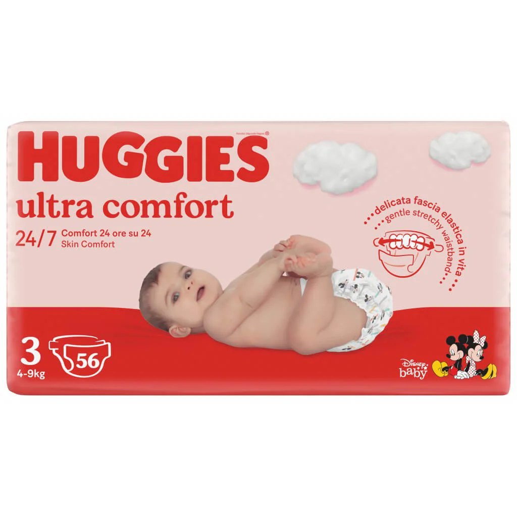 Подгузники Huggies Ultra Comfort Mega 3 Unisex (4-9 кг), 56 шт.
