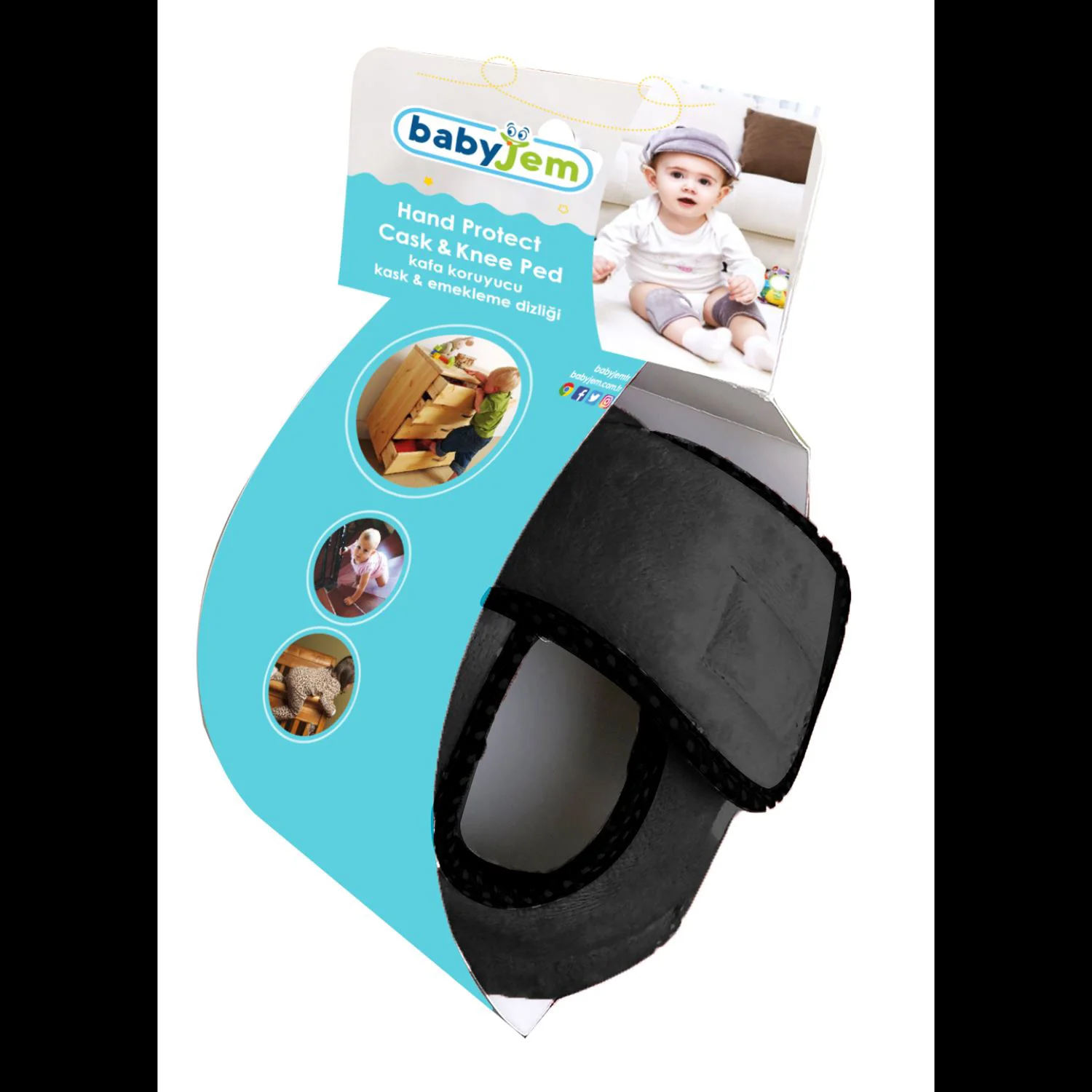 Защитный шлем BabyJem Head Protect Grey