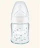 Biberon din sticla NUK First Choice cu tetina ortodontica din silicon (0-6 luni), 120 ml