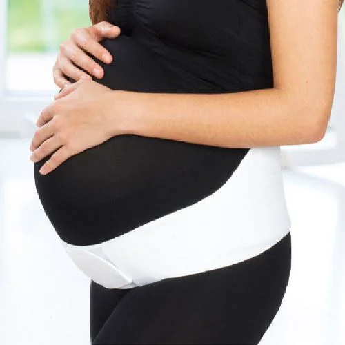 Centura abdominala pentru sustinere prenatala BabyJem Alba, Marimea M