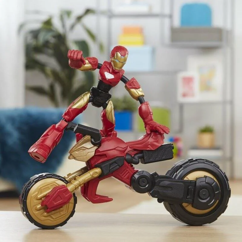 Set de joaca Avengers Iron Man Blend si Flex Rider