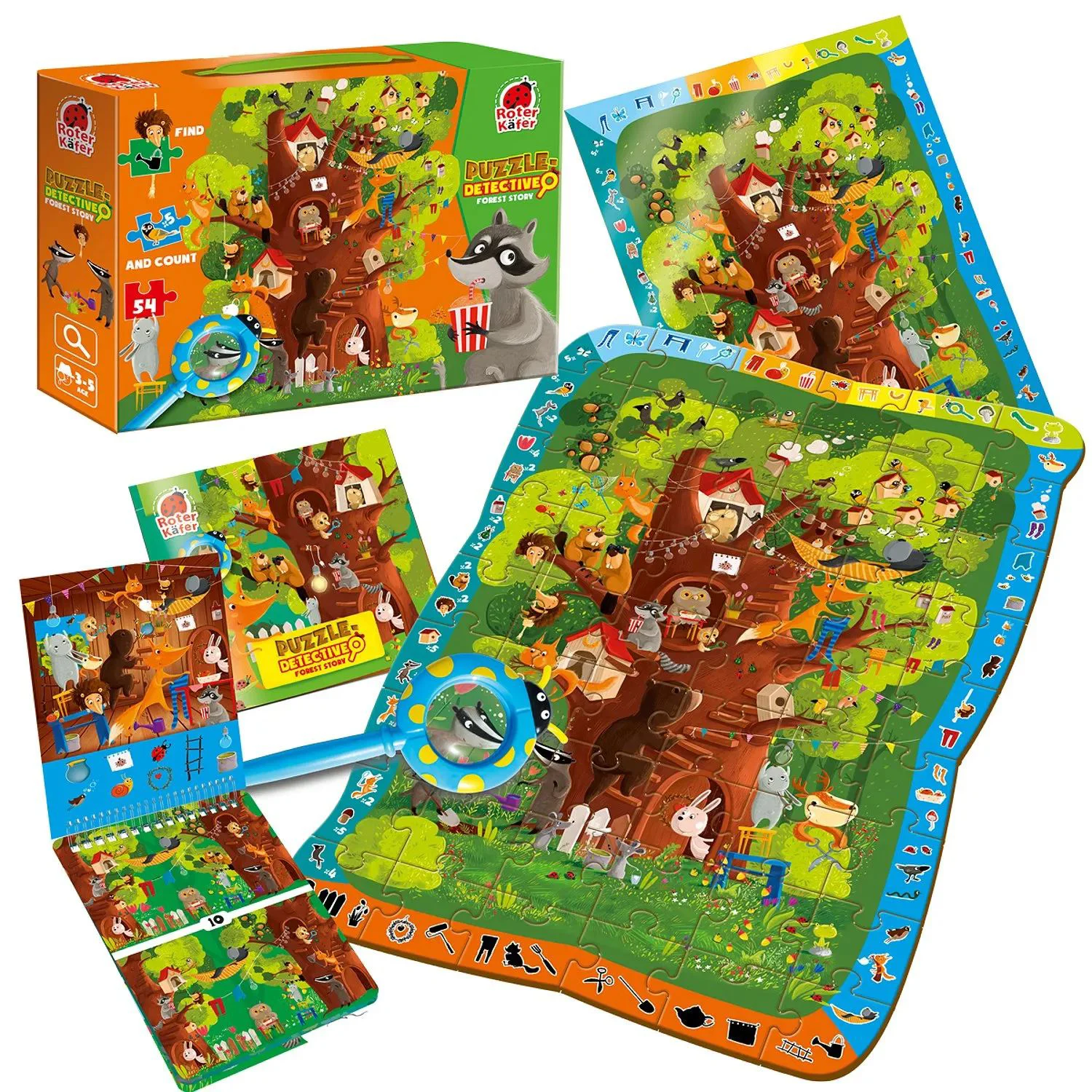 Puzzle-detective Roter Kafer Forest story
