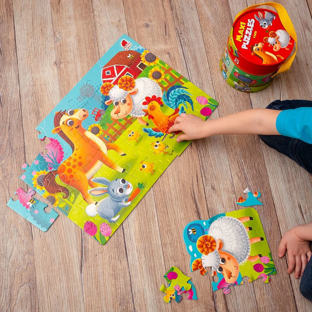 Maxi puzzle educativ Roter Kafer Ferma in tub
